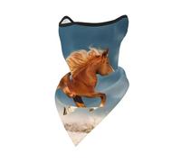Hnnkloy Cheval rouge au galop,Masque de protection souple cache-cou, demi-masque, écharpe, masque de sport
