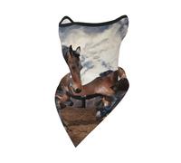 Hnnkloy Chevaux au galop,Masque de protection souple cache-cou, demi-masque, écharpe, masque de sport