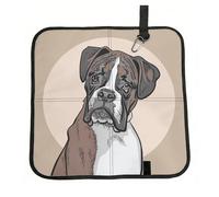Hnnkloy Chien Boxer,Tapis de siège Pliable, Tapis de siège en Tissu Oxford, Coussin de siège Portable pour l'extérieur
