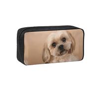 Hnnkloy Chien Shih Tzu Mignon,Trousse à Crayons Grande capacité, Pochette Portable pour stylos, Sac de Papeterie pour l'école et Le Bureau