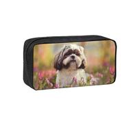 Hnnkloy Chien Shih Tzu,Trousse à Crayons Grande capacité, Pochette Portable pour stylos, Sac de Papeterie pour l'école et Le Bureau
