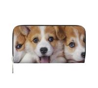 Hnnkloy Chien Welsh Corgi,Portefeuille en Cuir PU Grande capacité pour Hommes et Femmes