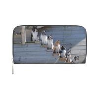 Hnnkloy Chiens Border Collie Shetland Sheepdogs Alaskan,Portefeuille en Cuir PU Grande capacité pour Hommes et Femmes