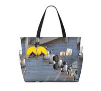 Hnnkloy Chiens Border Collie Shetland SheepDogs Alaskan,Sac de plage grande capacité, sac bandoulière de voyage pour femme - Sac fourre-tout imperméable