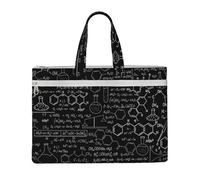 Hnnkloy Chimie scientifique abstraite,Sac à documents en toile avec fermeture éclair, sac fourre-tout, porte-documents pour l'école et le bureau
