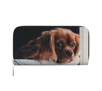 Hnnkloy Chiot Cavalier King Charles Spaniel Ruby,Portefeuille en Cuir PU Grande capacité pour Hommes et Femmes