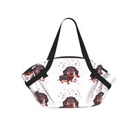 Hnnkloy Chiot Teckel, Animal, Amour, flèche,Tapis de Camping Portable, Couverture de Pique-Nique multifonctionnelle et Pliable, utilisable comme Sac de Transport