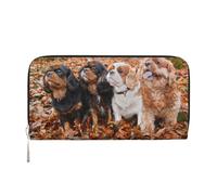 Hnnkloy Chiots Cavalier King Charles Spaniel d'automne,Portefeuille en Cuir PU Grande capacité pour Hommes et Femmes