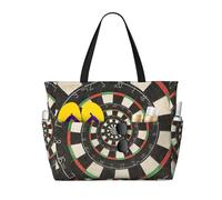 Hnnkloy Cible de fléchettes en spirale Droste,Sac de plage grande capacité, sac bandoulière de voyage pour femme - Sac fourre-tout imperméable