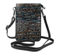 Hnnkloy Code de programmation du programmeur,Pochettes pour téléphone portable pour femmes, petits sacs bandoulière - Portefeuille en cuir PU avec emplacements pour cartes de crédit