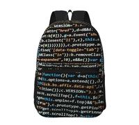 Hnnkloy Code de programmation du programmeur,Sac à dos de 17 pouces avec poches, sac à dos décontracté pour la journée, résistant à l'eau, sac d'école