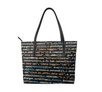 Hnnkloy Code de programmation du programmeur,Sac à main en cuir PU, grand cabas, sac bandoulière pour femme, idéal pour le travail et les voyages.