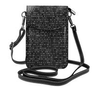 Hnnkloy Code du programmeur Noir Noir,Pochettes pour téléphone portable pour femmes, petits sacs bandoulière - Portefeuille en cuir PU avec emplacements pour cartes de crédit