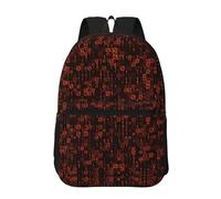 Hnnkloy Code rouge du programmeur,Sac à dos de 17 pouces avec poches, sac à dos décontracté pour la journée, résistant à l'eau, sac d'école