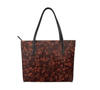 Hnnkloy Code rouge du programmeur,Sac à main en cuir PU, grand cabas, sac bandoulière pour femme, idéal pour le travail et les voyages.