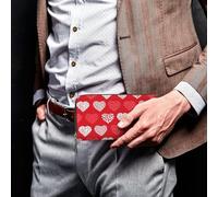 Hnnkloy Coeurs Rouges et Blancs et Amour,Portefeuille en Cuir PU Grande capacité pour Hommes et Femmes