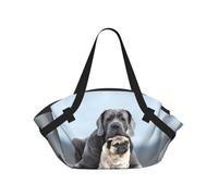 Hnnkloy Concepts d'amitié Entre Chiens Cane Corso et Carlin,Tapis de Camping Portable, Couverture de Pique-Nique multifonctionnelle et Pliable, utilisable comme Sac de Transport
