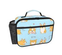 Hnnkloy Corgi Kawaii, chien mignon,Sac à lunch portable, boîte à lunch résistante, sac isotherme réutilisable