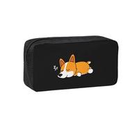 Hnnkloy Corgi Mignon Qui dort,Trousse à Crayons Grande capacité, Pochette Portable pour stylos, Sac de Papeterie pour l'école et Le Bureau