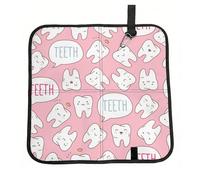 Hnnkloy Dents de Dentiste Kawaii,Tapis de siège Pliable, Tapis de siège en Tissu Oxford, Coussin de siège Portable pour l'extérieur