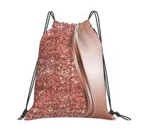 Hnnkloy Éclats dorés roses glamour,Sac à dos à cordon unisexe, sac de sport, sac de gym, sac à dos décontracté.