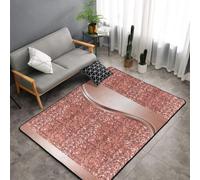 Hnnkloy Éclats dorés Roses Glamour, Tapis de Sol antidérapant de Grande Taille pour Salon et Chambre, 150 x 100 cm.