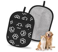 Hnnkloy Empreinte de Patte de Chien, de Chat et de Chiot, Lot de 2 Gants antistatiques pour l'épilation des Poils d'animaux (Chiens et Chats)
