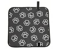 Hnnkloy Empreinte de Patte de Chien, de Chat et de Chiot,Tapis de siège Pliable, Tapis de siège en Tissu Oxford, Coussin de siège Portable pour l'extérieur