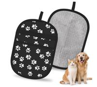 Hnnkloy Empreinte de Patte de Chien, Lot de 2 Gants antistatiques pour l'épilation des Poils d'animaux (Chiens et Chats)