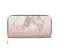 Hnnkloy Faux Rose, Or Rose, Paillettes, marbre Blanc ombré,Portefeuille en Cuir PU Grande capacité pour Hommes et Femmes