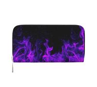 Hnnkloy Flamme Violette,Portefeuille en Cuir PU Grande capacité pour Hommes et Femmes