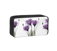Hnnkloy Fleurs d'espoir Violettes Lavande,Trousse à Crayons Grande capacité, Pochette Portable pour stylos, Sac de Papeterie pour l'école et Le Bureau