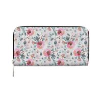 Hnnkloy Flore australienne Aquarelle Eucalyptus et Fleurs Blush,Portefeuille en Cuir PU Grande capacité pour Hommes et Femmes