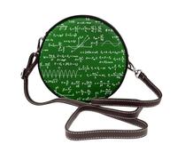 Hnnkloy Formules et équations mathématiques,Sac bandoulière rond en cuir PU - Sac à main rond pour femme