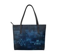 Hnnkloy Formules mathématiques, physiques et chimiques lumineuses,Sac à main en cuir PU, grand cabas, sac bandoulière pour femme, idéal pour le travail et les voyages.