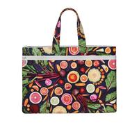 Hnnkloy Fruits et légumes vivants végétaliens à imprimer,Sac à documents en toile avec fermeture éclair, sac fourre-tout, porte-documents pour l'école et le bureau