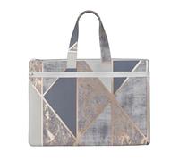 Hnnkloy Géo Or Rose,Sac à documents en toile avec fermeture éclair, sac fourre-tout, porte-documents pour l'école et le bureau