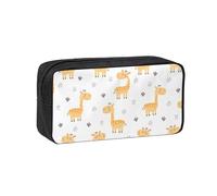 Hnnkloy Girafe Blanche,Trousse à Crayons Grande capacité, Pochette Portable pour stylos, Sac de Papeterie pour l'école et Le Bureau