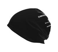 Hnnkloy Gouttes de Paillettes argentées Scintillantes Noires,Bonnet en Maille Polyester, Cagoule, Bonnet de Course