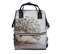 Hnnkloy Hérisson imprimé,Sac à dos momie grande capacité, sac à langer, sac de voyage pour les activités de plein air