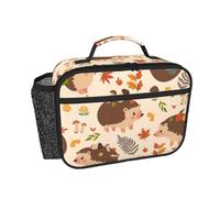 Hnnkloy Hérisson mignon et champignon,Sac à lunch portable, boîte à lunch résistante, sac isotherme réutilisable