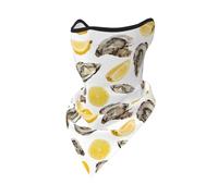 Hnnkloy Huîtres et mandarines,Masque de protection souple cache-cou, demi-masque, écharpe, masque de sport