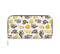 Hnnkloy Huîtres et mandarines,Portefeuille en Cuir PU Grande capacité pour Hommes et Femmes