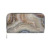 Hnnkloy Impression Bleu pâle en Pierre d'onyx,Portefeuille en Cuir PU Grande capacité pour Hommes et Femmes
