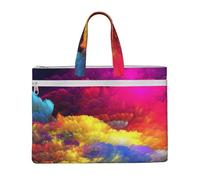 Hnnkloy Impression d'aquarelle, belle encre,Sac à documents en toile avec fermeture éclair, sac fourre-tout, porte-documents pour l'école et le bureau