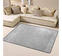 Hnnkloy Imprimé à Paillettes argentées Imitation Scintillantes, Tapis de Sol antidérapant de Grande Taille pour Salon et Chambre, 160 x 120 cm.