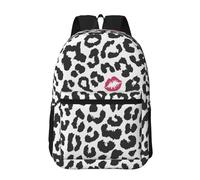 Hnnkloy Imprimé animal avec forme de baiser,Sac à dos de 17 pouces avec poches, sac à dos décontracté pour la journée, résistant à l'eau, sac d'école