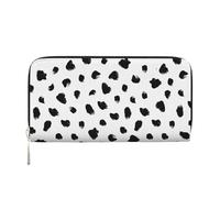 Hnnkloy Imprimé Animalier Dalmatien Pictural,Portefeuille en Cuir PU Grande capacité pour Hommes et Femmes