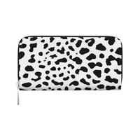 Hnnkloy Imprimé Chien Dalmatien Tache Noire,Portefeuille en Cuir PU Grande capacité pour Hommes et Femmes