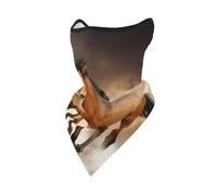 Hnnkloy Imprimé de cheval au galop,Masque de protection souple cache-cou, demi-masque, écharpe, masque de sport
